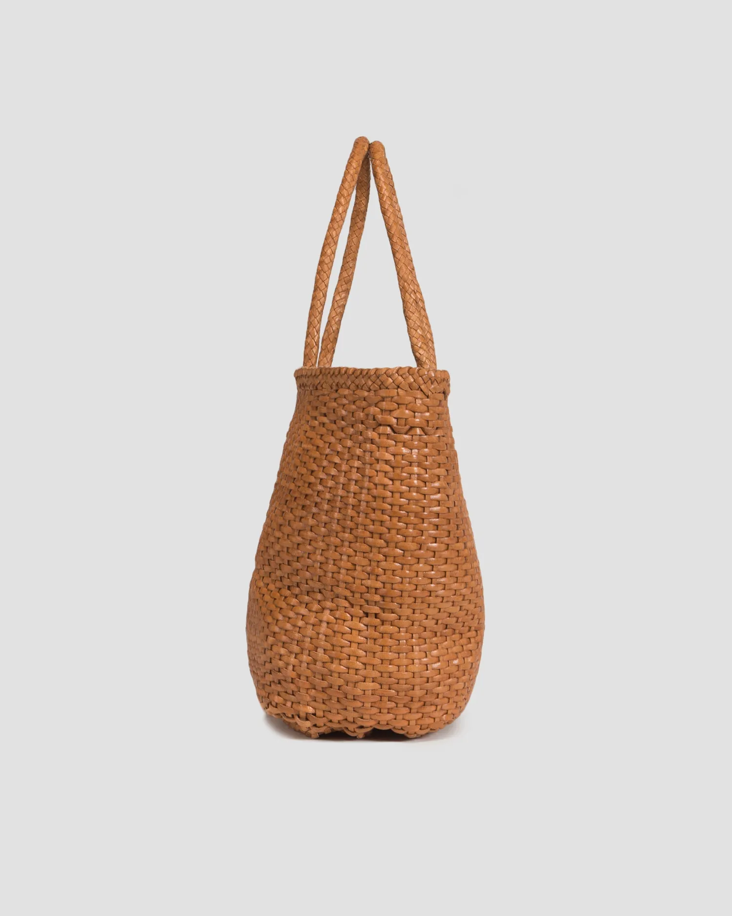 Braided bag Dragon Diffusion Braided Shopper Max 8844-cuoio