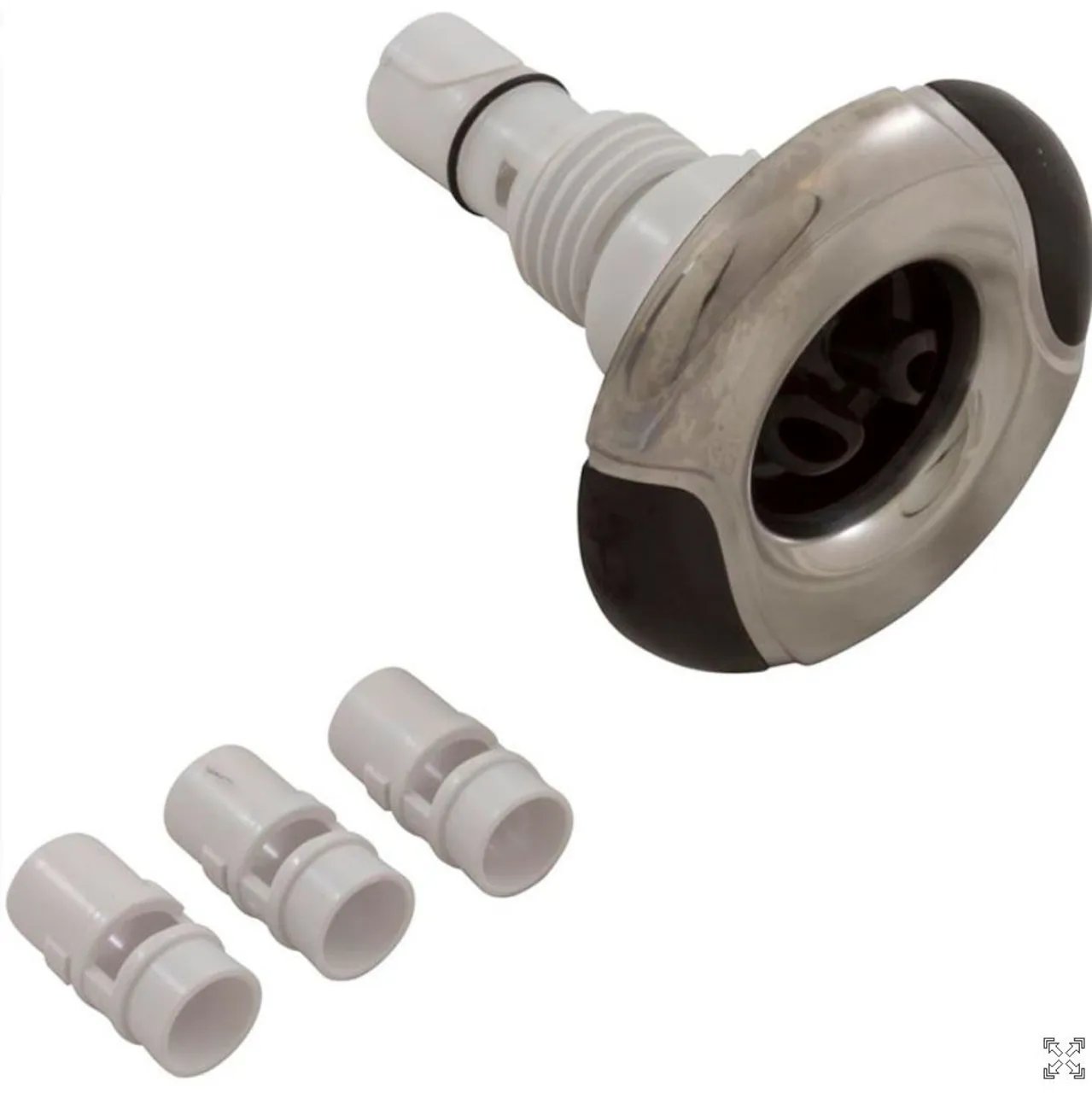 CMP Spa Master 4 5/16 Jet 25591-134-000 Dual Roto Vtx Stainless Black