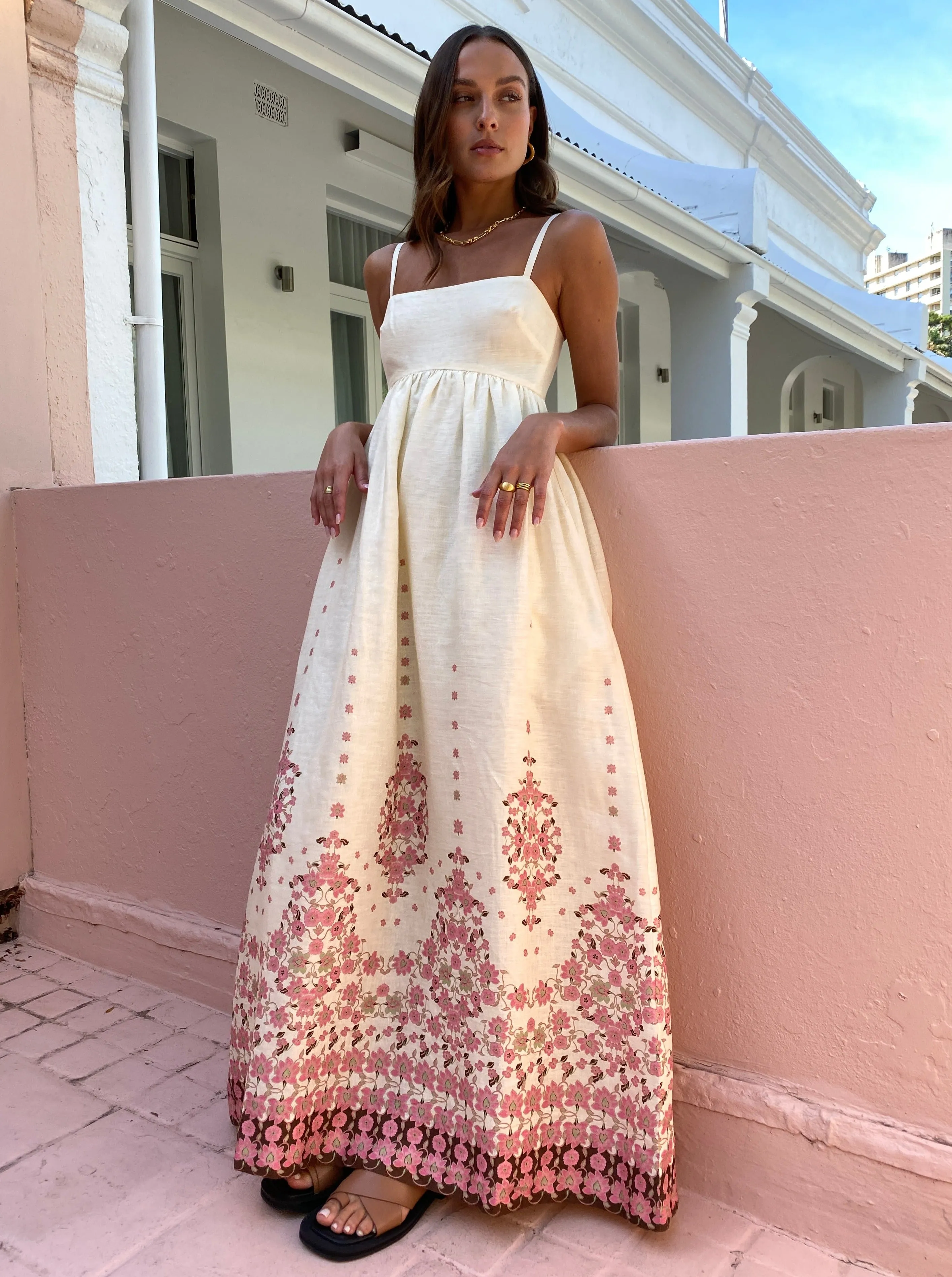 Hansen & Gretel Akacia Maxi Dress in Cream Empress