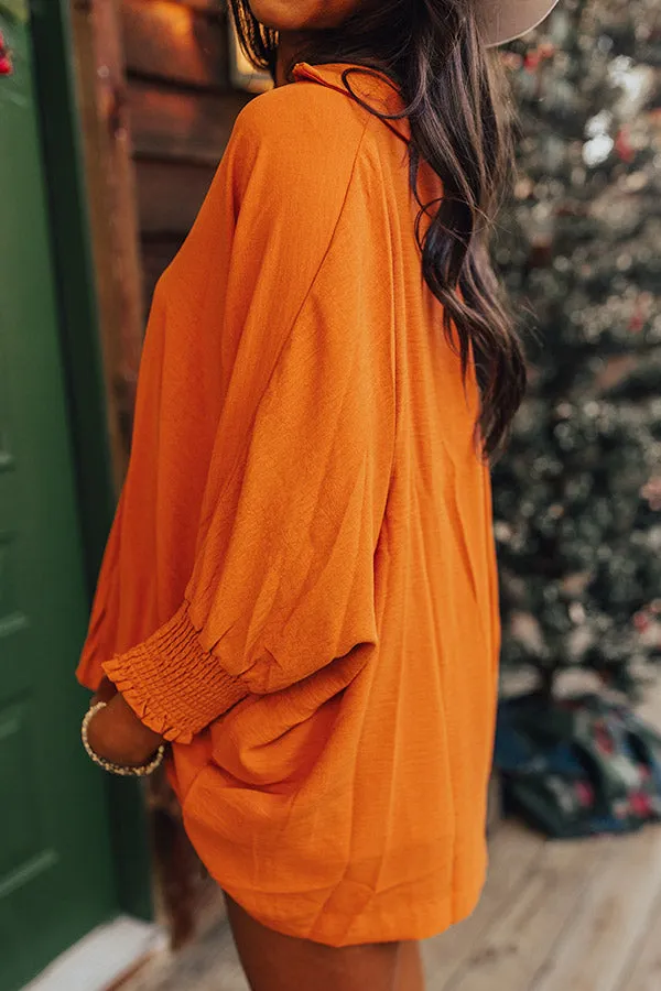 Luxe Lane Shift Top In Pumpkin