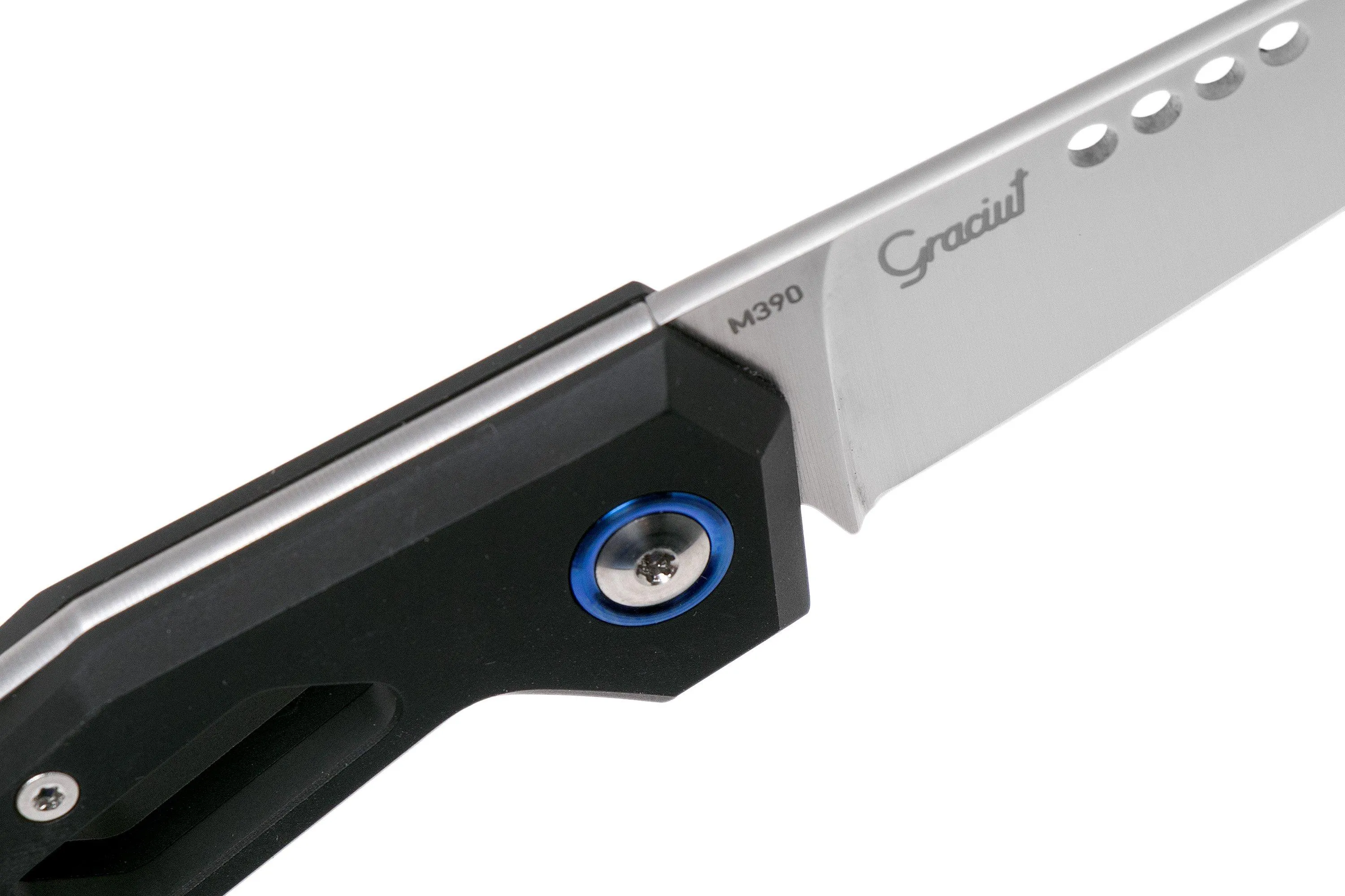 MKM Edge EG-ABK Black Aluminum pocket knife, Graciut design