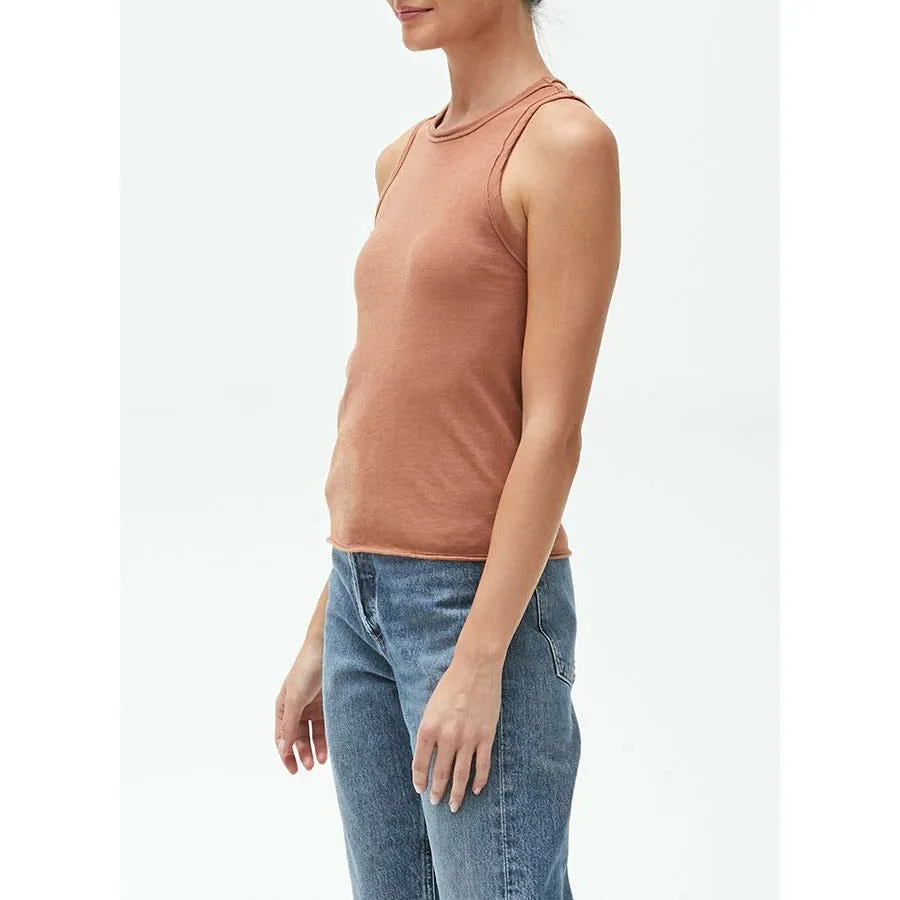 Raquel Racer Tank With Raw Edge