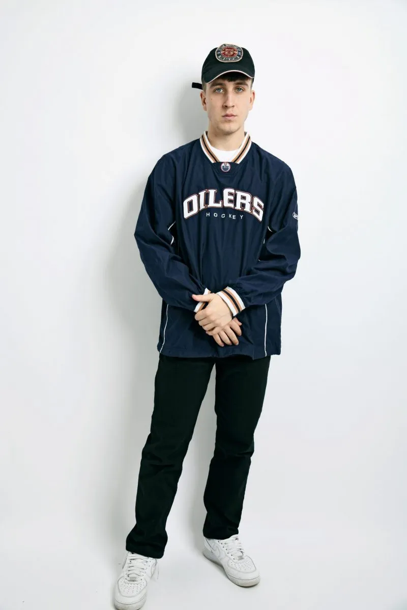 REEBOK Oilers hockey NHL vintage