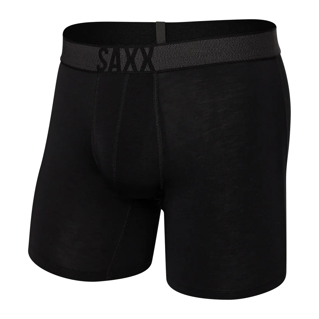SAXX ROAST MASTER Mid-Weight Base Layer Boxer Brief in Black 