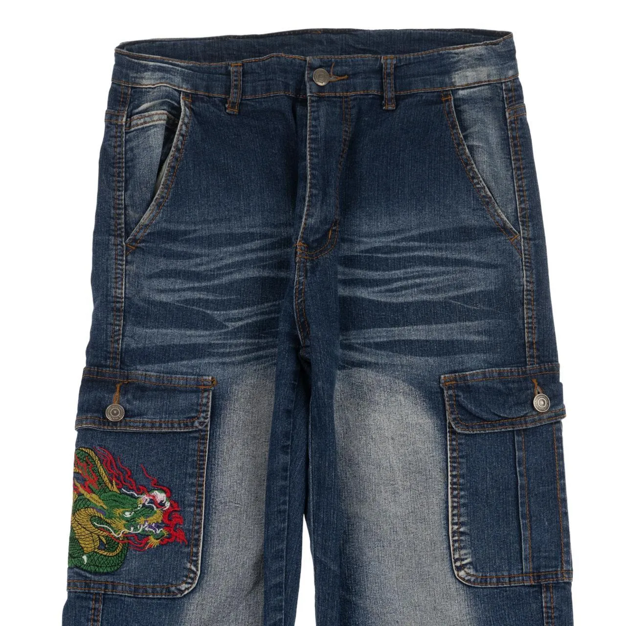 Vintage Dragon Japanese Denim Cargo Jeans Size W30