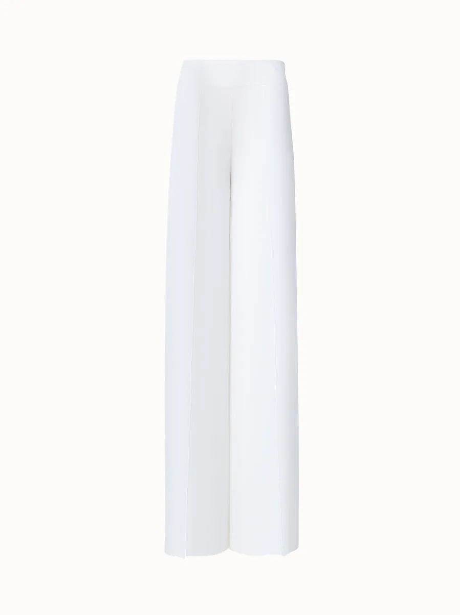 Wide Silk Pants with High Silts